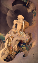 狩野芳崖　伏龍羅漢図