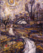 島　あふひ（シマ　アオイ）”帆船の風景”　　水彩画　肉筆　師前田寛治・三岸節子 島あふひ 金子町二月 学芸員の作品解説 徳島県立近代美術館